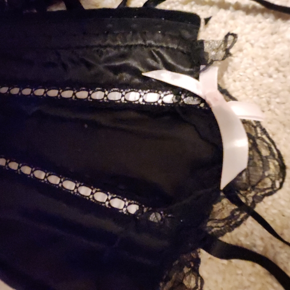 Nwot Womens Lingerie Black Corset Bustier Medium - Picture 5 of 5